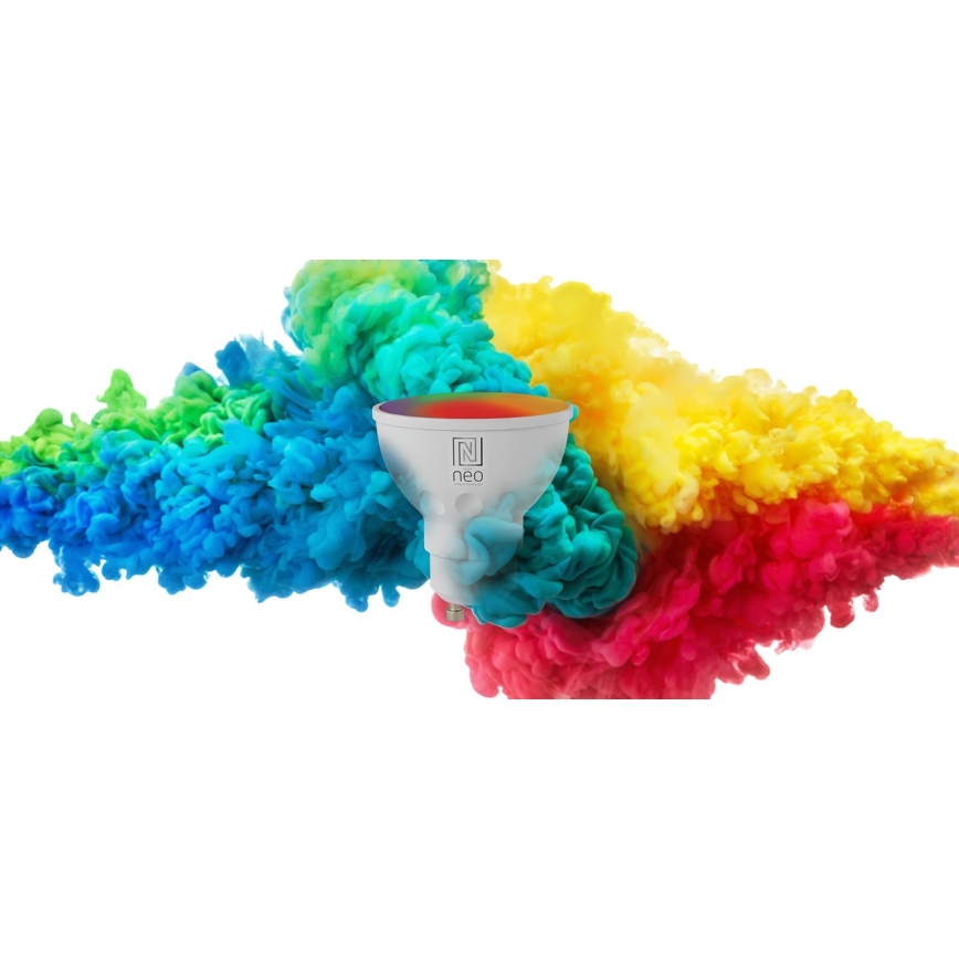 Immax NEO 07724L - LED RGB+CCT Stmívatelná žárovka GU10/4,8W/230V 2700K Wi-Fi Tuya