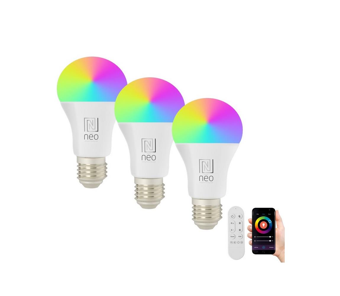  Neo  NEO 07733CDO-SADA 3xLED RGB Stmívatelná žárovka E27/11W/230V Wi-Fi Tuya+DO 