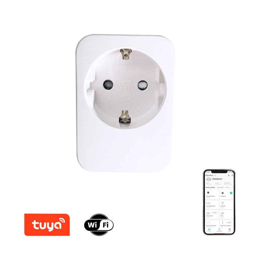 Immax NEO 07761L - Chytrá zásuvka NEO LITE 3680W/230V/16A Wi-Fi Tuya SCHUKO