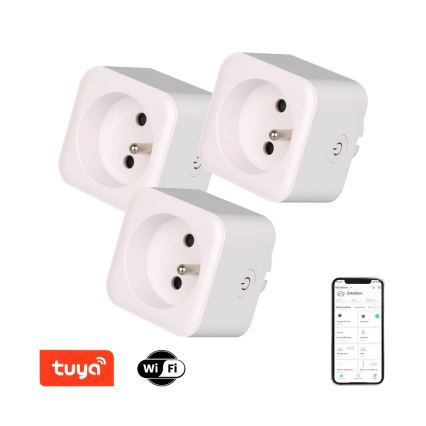 Immax NEO 07762C - SADA 3x Chytrá zásuvka NEO LITE 3680W/230V/16A Wi-Fi Tuya