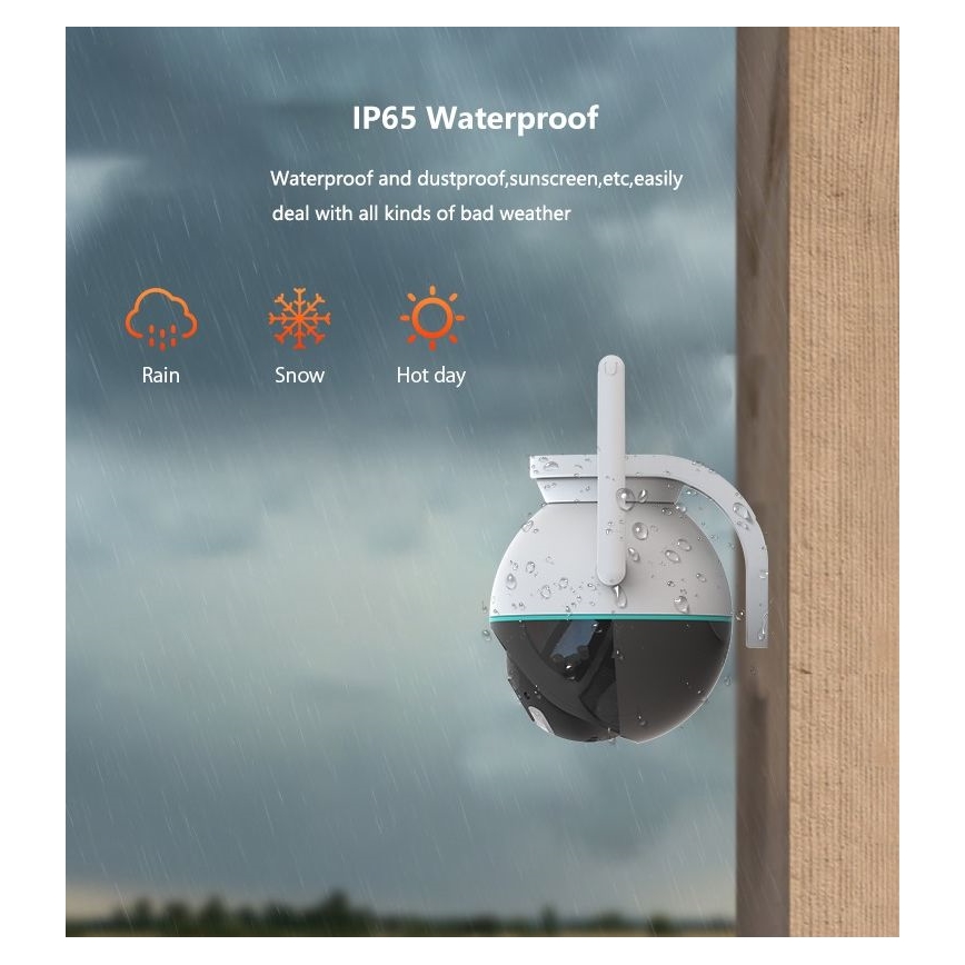 Immax NEO 07782L - Chytrá venkovní kamera se senzorem BALL 355° P/T 4MP IP65 Wi-Fi Tuya