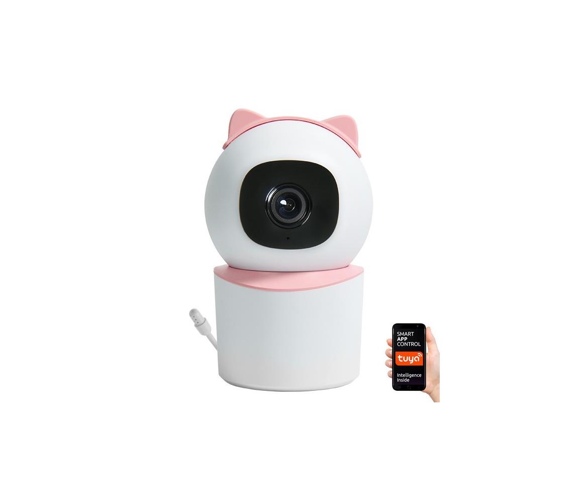 Immax Neo Immax NEO 07789L - Chytrá kamera se senzorem 355° 50° P/T 4MP Wi-Fi Tuya růžová IM1280