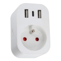 Immax NEO 07799L - Chytrá rozbočovací zásuvka 16A/230V + 2xUSB+1xUSB C Wi-Fi Tuya