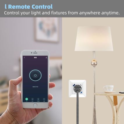 Immax NEO 07801L - Chytrá zásuvka 16A/230V + 1xUSB-A+1xUSB C Tuya SCHUKO