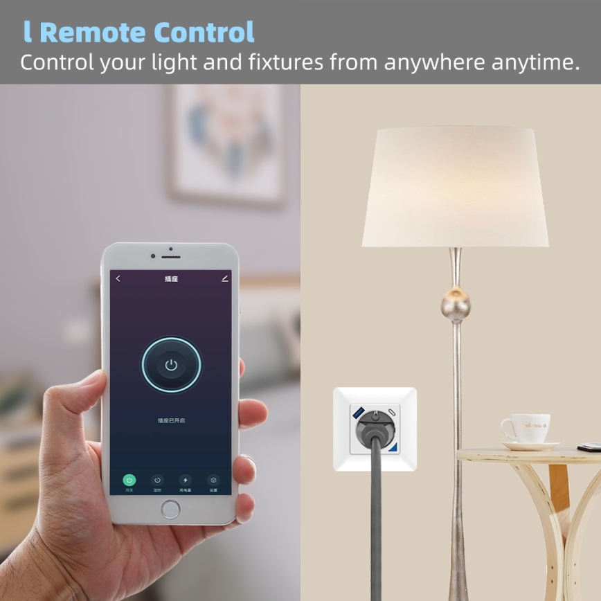 Immax NEO 07801L - Chytrá zásuvka 16A/230V + 1xUSB-A+1xUSB C Tuya SCHUKO