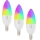 Immax NEO 07808C - SADA 3x LED RGB+CCT Stmívatelná žárovka E14/4,8W/230V Wi-Fi Tuya