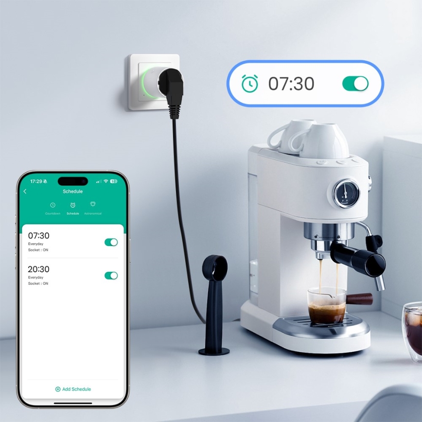 Immax NEO 07812L - Chytrá zásuvka E 3500W Tuya Wi-Fi