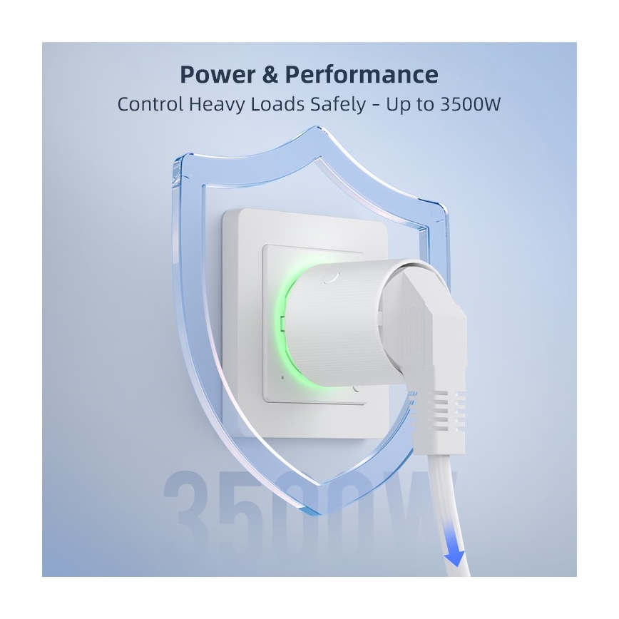 Immax NEO 07813L - Chytrá zásuvka F 3500W Wi-Fi
