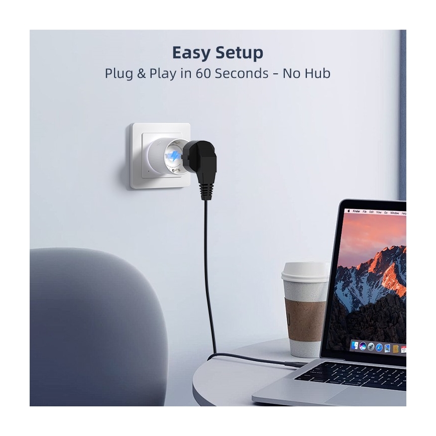 Immax NEO 07813L - Chytrá zásuvka F 3500W Wi-Fi