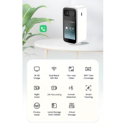 Immax NEO 07814L - Chytrá vnitřní kamera se senzorem 4 MP 5V Tuya Wi-Fi