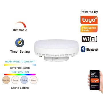 Immax NEO 07816L - LED RGB+CCT Stmívatelná žárovka GX53/10W/230V 2700-6500K Wi-Fi Tuya