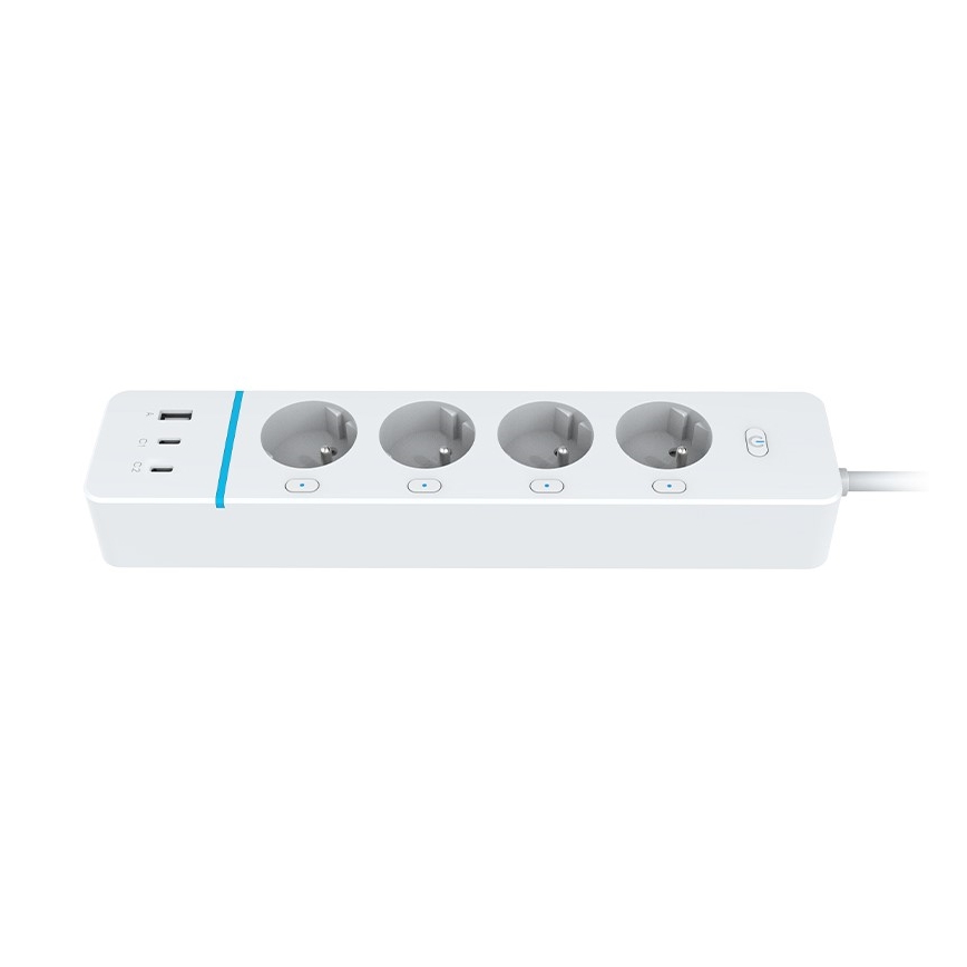 Immax NEO 07821L - Chytrý prodlužovací kabel NEO LITE 4AC+1xUSB+2xUSB C Tuya Wi-Fi