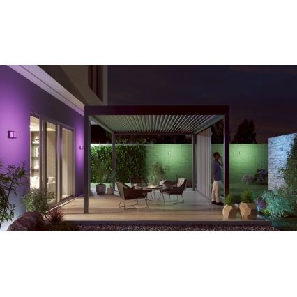 Immax NEO 07901L - LED RGB+CCTW Stmívatelné venkovní nástěnné svítidlo NEO LITE CUBE LED/15W/230V 2700-6500K IP67 Wi-Fi Tuya černá