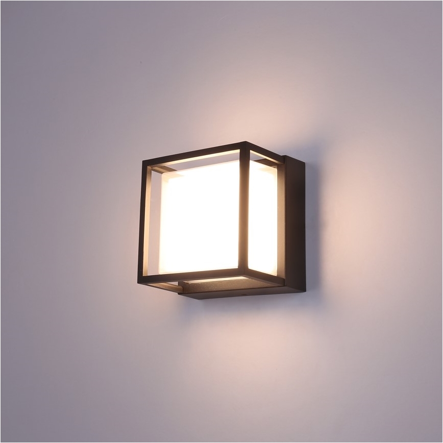 Immax NEO 07901L - LED RGB+CCTW Stmívatelné venkovní nástěnné svítidlo NEO LITE CUBE LED/15W/230V 2700-6500K IP67 Wi-Fi Tuya černá