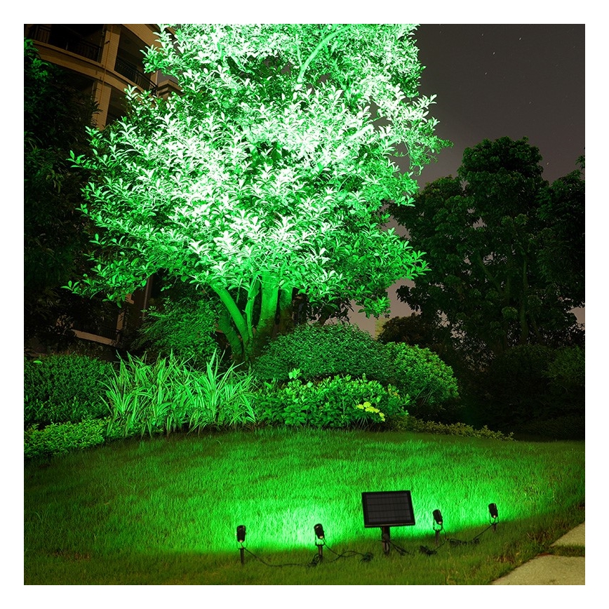 Immax NEO 07903L - LED RGB Stmívatelné solární svítidlo REFLECTORES 4xLED/1W/5,5V IP65 Tuya