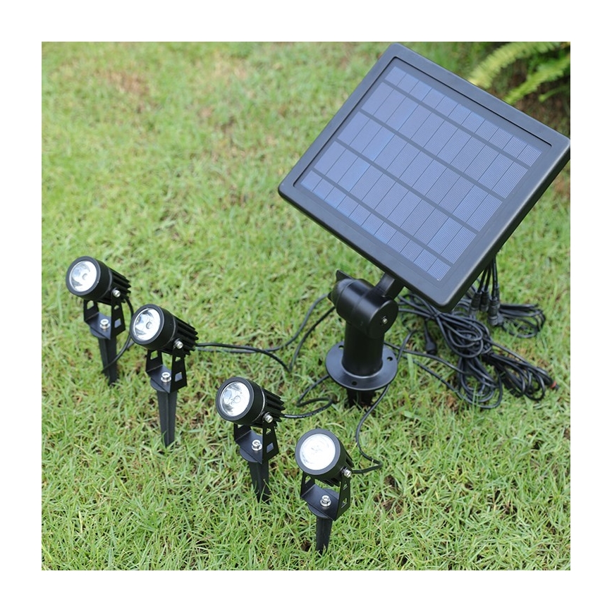 Immax NEO 07903L - LED RGB Stmívatelné solární svítidlo REFLECTORES 4xLED/1W/5,5V IP65 Tuya