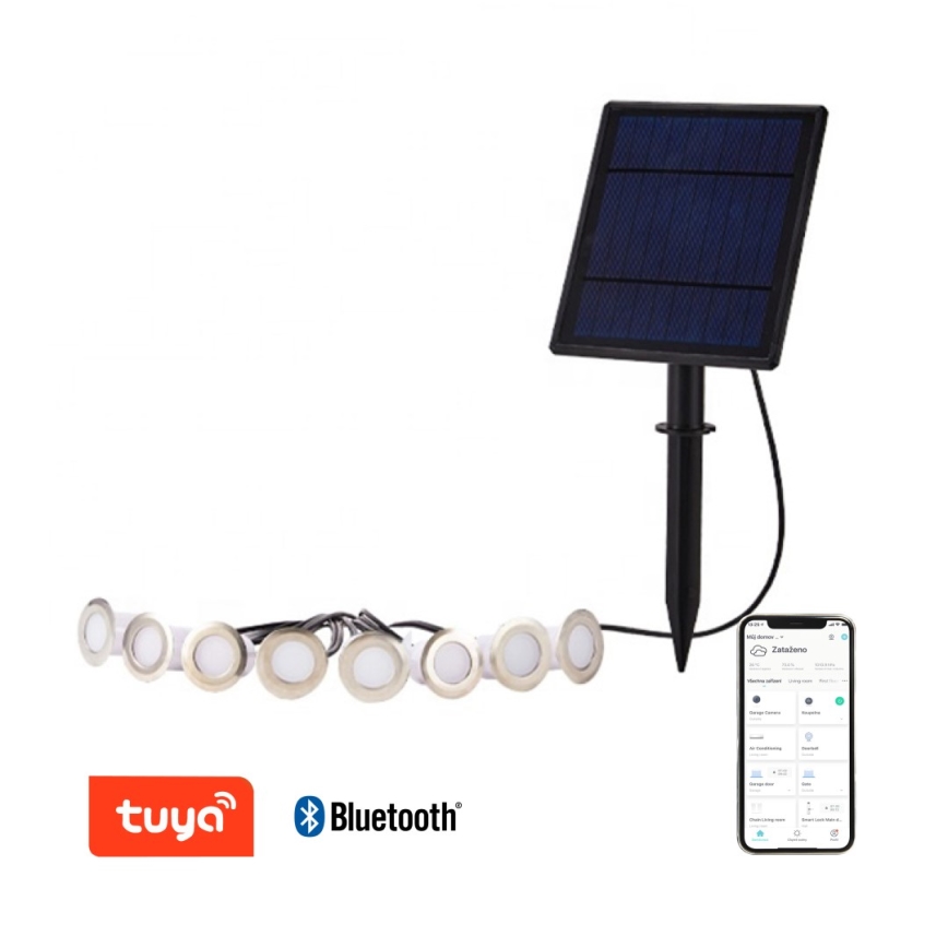 Immax NEO 07905L - LED RGB Stmívatelné solární svítidlo ESTRELAS 8xLED/0,25W/5V IP65 Tuya 2200 mAh