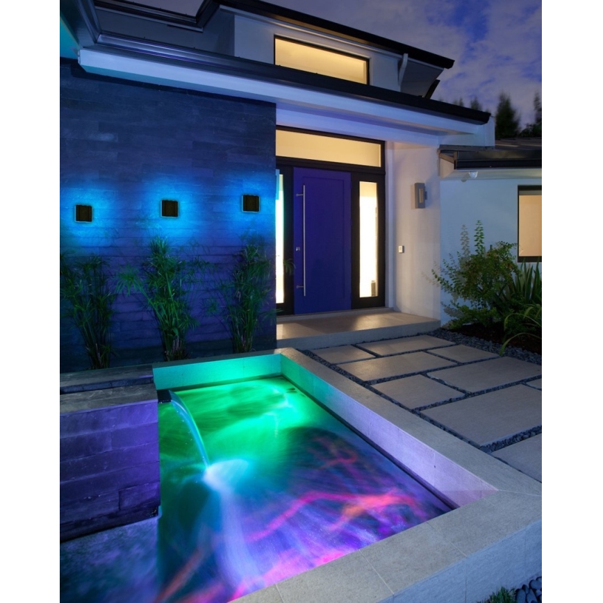 Immax NEO 07911L - LED RGB Stmívatelné solární svítidlo se senzorem NEO LITE LED/1W/5V hranatý IP54 Tuya 1300 mAh