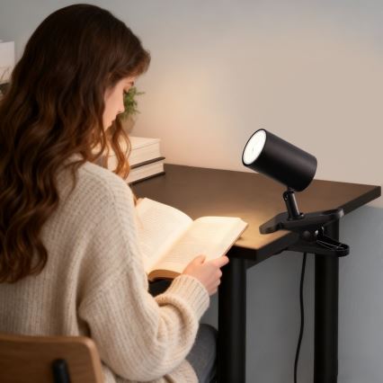 Immax NEO 08291L - Lampa s klipem PUNTO 1xGU10/9W/230V černá