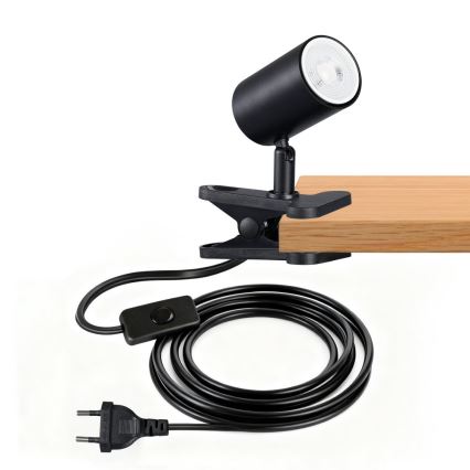 Immax NEO 08291L - Lampa s klipem PUNTO 1xGU10/9W/230V černá