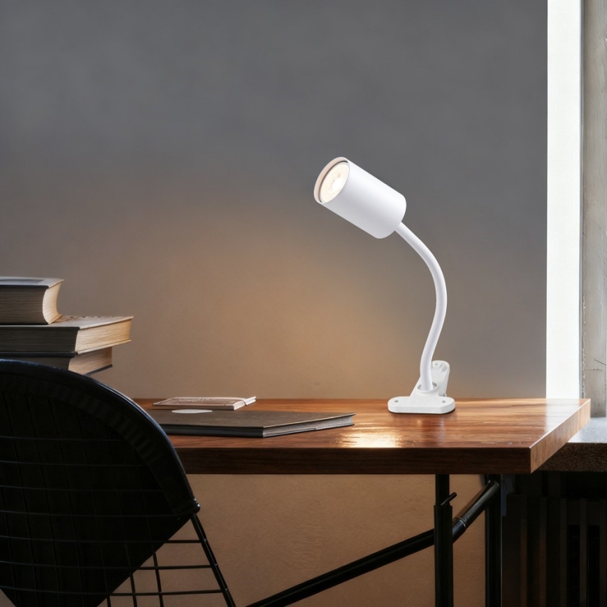 Immax NEO 08294L - Flexibilní lampa s klipem PUNTO 1xGU10/9W/230V bílá