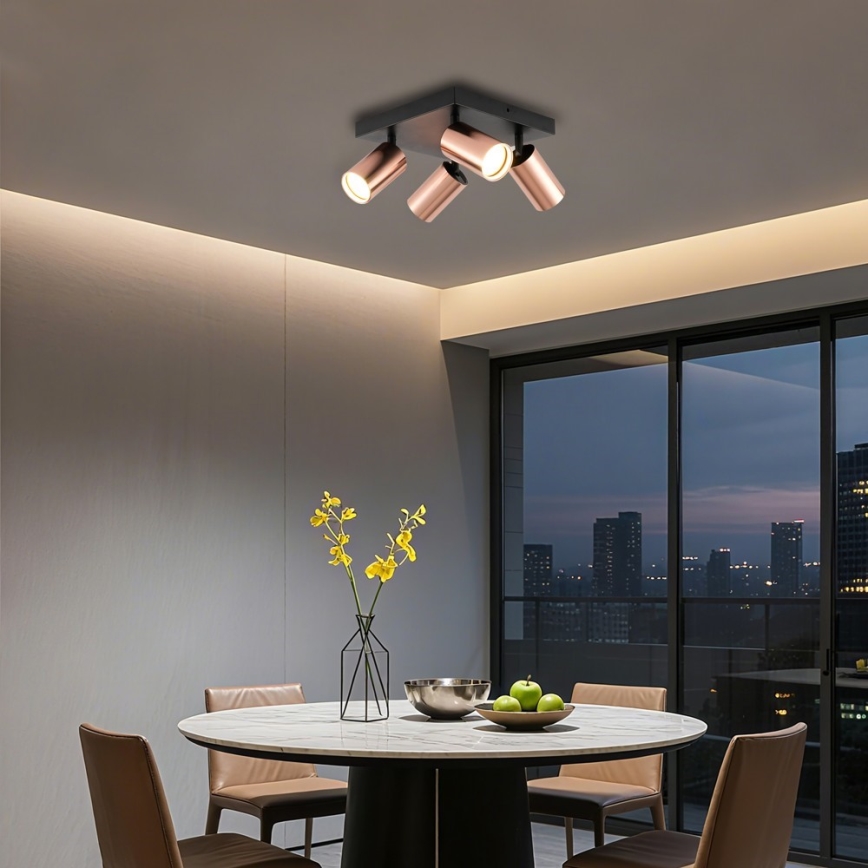 Immax NEO 08304L - Bodové svítidlo PUNTO 4xGU10/9W/230V rose gold