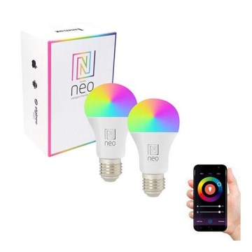 Immax NEO - SADA 2x LED RGB Stmívatelná žárovka E27/9W/230V 1800-6500K Immax NEO - SADA 2x LED RGB Stmívatelná žárovka E27/9W/230V 1800-6500K
