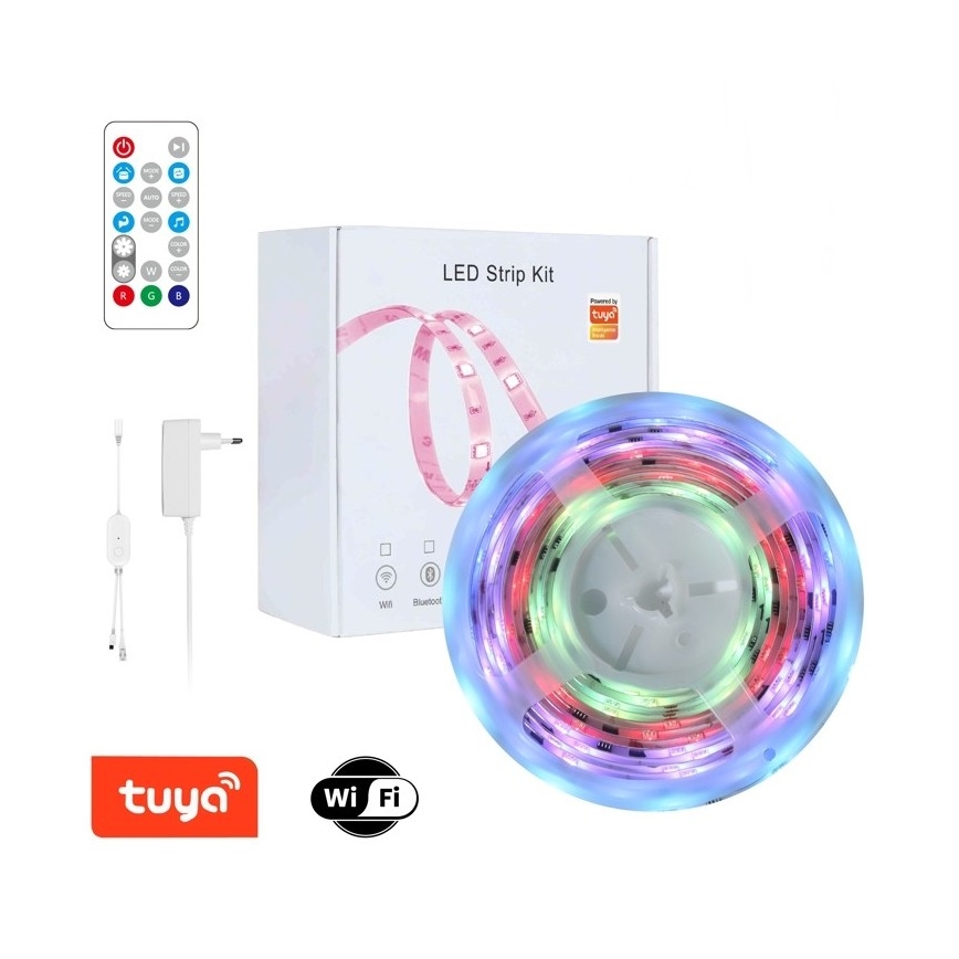 Immax NEO 07734L - LED RGB Stmívatelný digitální pásek NEO LITE LED/18W/230V 5m MUSIC IP65 Wi-Fi Tuya + dálkové ovládání