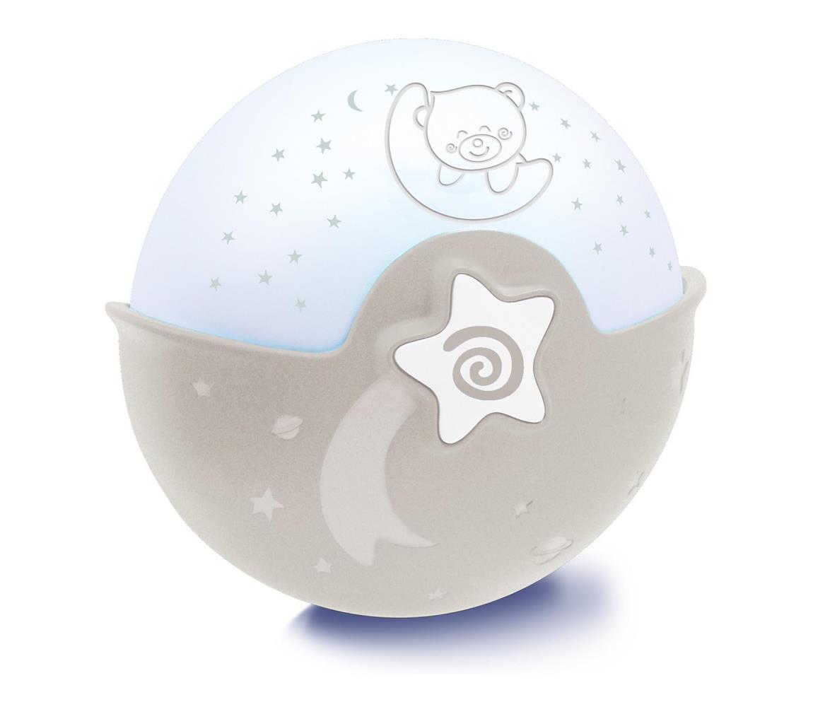 Infantino Infantino 004909-00INF - Dětská lampička s projektorem 3xAA šedá FBB0047