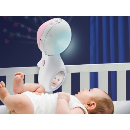 Infantino - Kolotoč nad postýlku s melodií a projektorem 3v1 3xAAA růžová