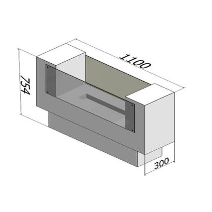 InFire - BIO krb 110x75 cm 3kW oboustranný