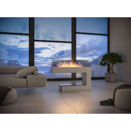InFire - BIO krb 110x85,5 cm 3kW bílá