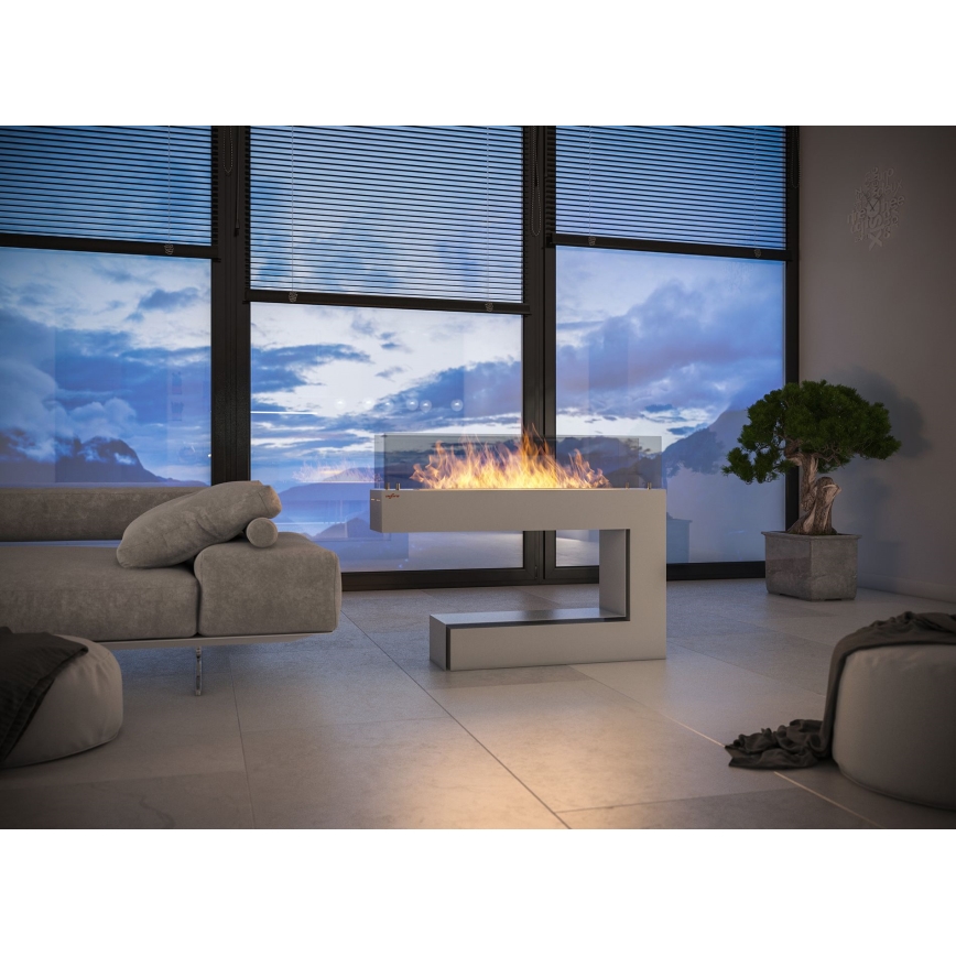 InFire - BIO krb 110x85,5 cm 3kW bílá