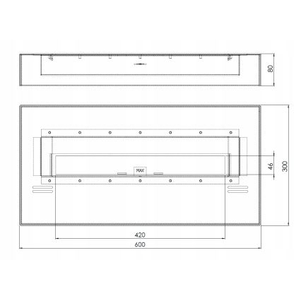 InFire - BIO krb 8x60 cm 3kW černá