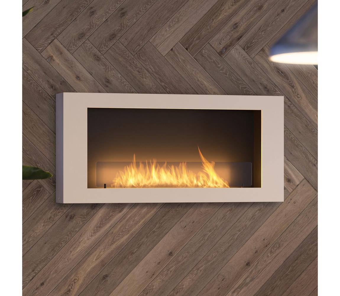 InFire InFire - Nástěnný BIO krb 120x56 cm 3kW bílá IF0015