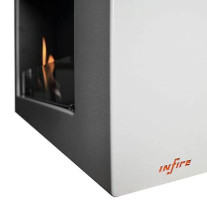 InFire - Nástěnný BIO krb 120x56 cm 3kW bílá