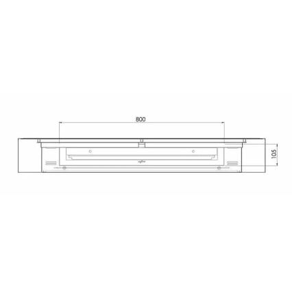 InFire - Nástěnný BIO krb 120x56 cm 3kW bílá