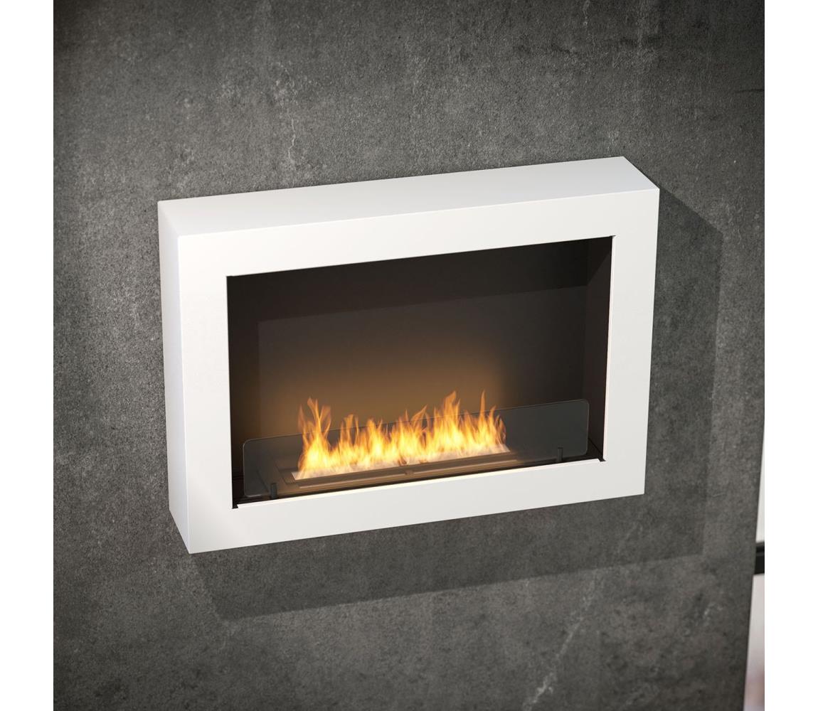 InFire InFire - Nástěnný BIO krb 80x56 cm 3kW bílá 