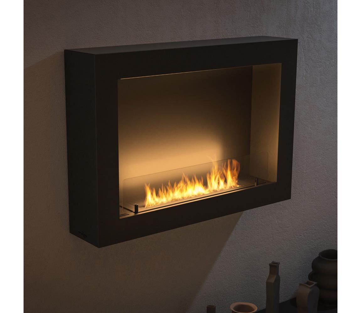 InFire InFire - Nástěnný BIO krb 80x56 cm 3kW černá IF0010