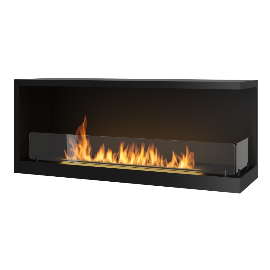 InFire - Rohový BIO krb 110x45 cm 3kW černá