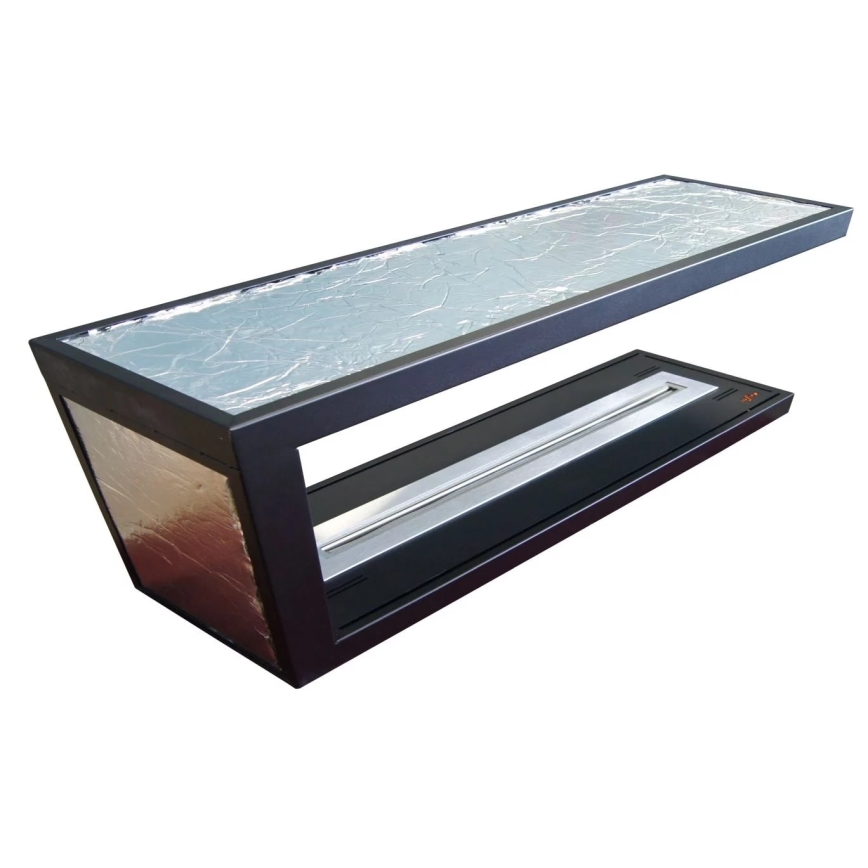 InFire - Rohový BIO krb 120x50 cm 3kW oboustranný