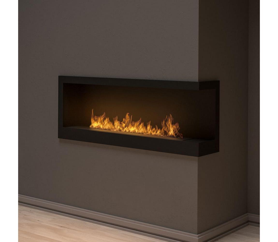 InFire InFire - Rohový BIO krb 45x120 cm 3kW černá IF0057