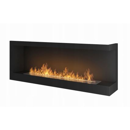 InFire - Rohový BIO krb 45x120 cm 3kW černá