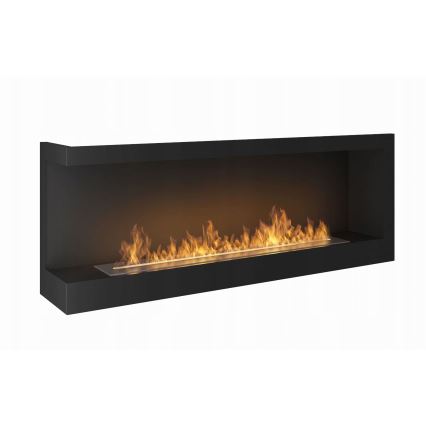 InFire - Rohový BIO krb 45x120 cm 3kW černá