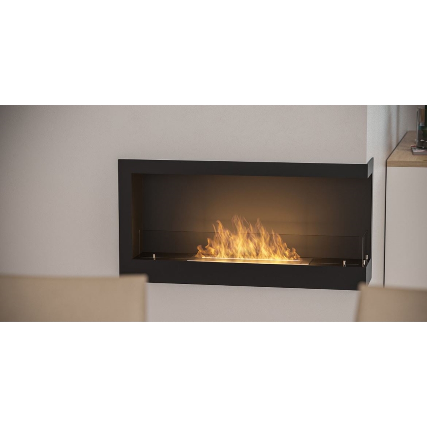 InFire - Rohový BIO krb 45x90 cm 3kW černá