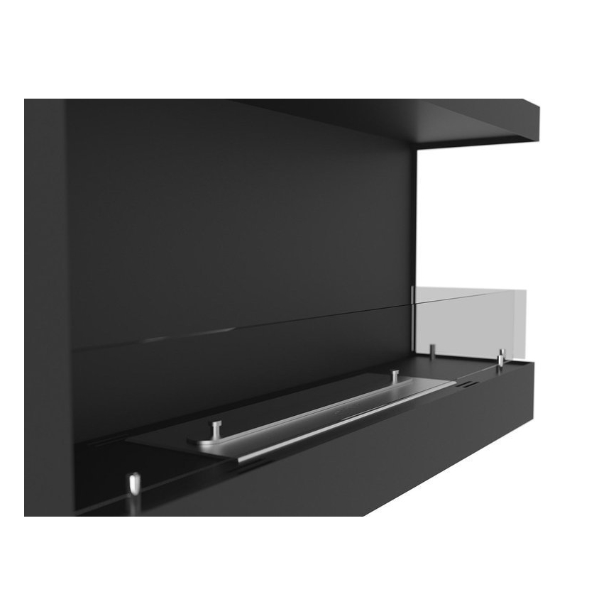 InFire - Rohový BIO krb 45x90 cm 3kW černá