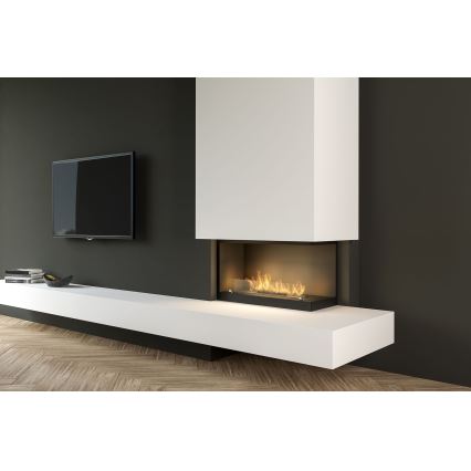 InFire - Rohový BIO krb 80x45 cm 3,5kW černá