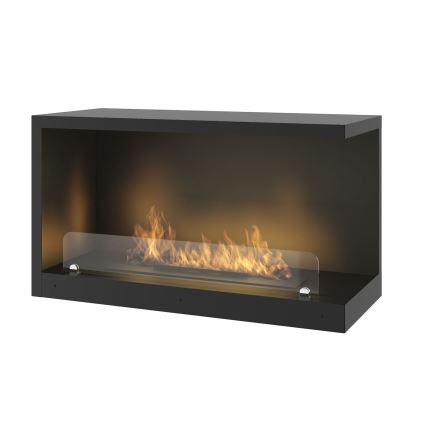 InFire - Rohový BIO krb 80x45 cm 3,5kW černá