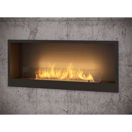 InFire - Vestavěný BIO krb 120x50 cm 3kW černá