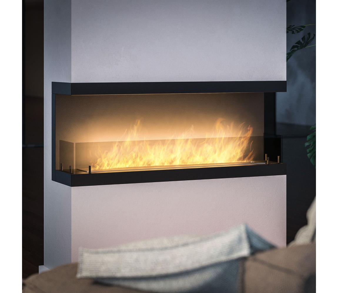 InFire InFire - Vestavěný BIO krb 120x50 cm 5kW černá IF0038